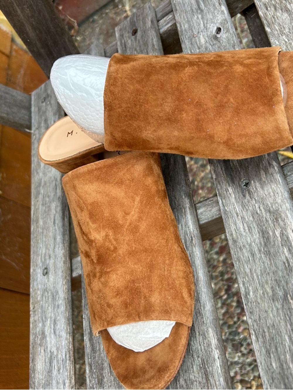 M. Gemi Suede Sandals Slip-ons Size 40 Excellent - Picture 6 of 6